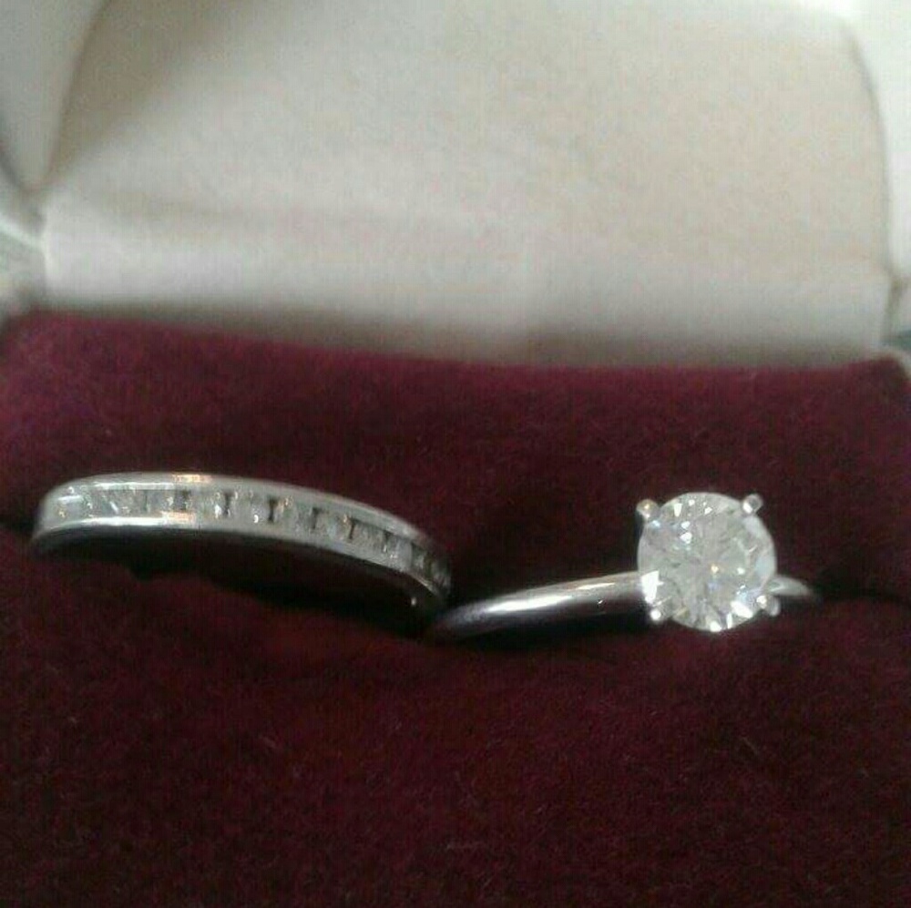 Platinum wedding set