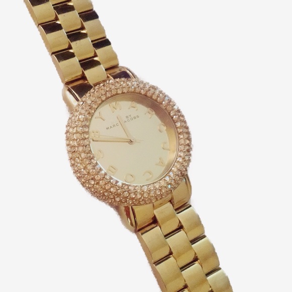 Marc By Marc Jacobs Gold Swarovski Crystal Watch - Picture 6 of 7