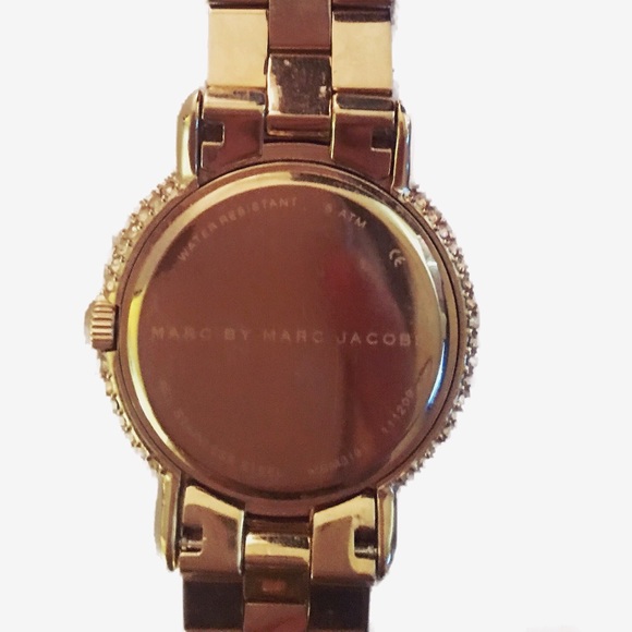 Marc By Marc Jacobs Gold Swarovski Crystal Watch - Picture 7 of 7