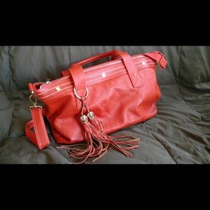 Cuore & Pelle persimmon leather bag!