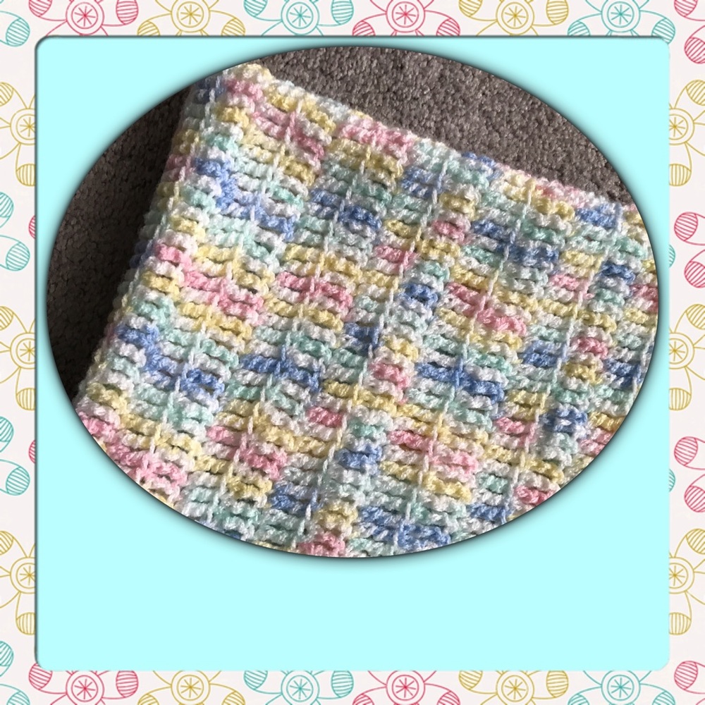 Hand crochet baby blanket