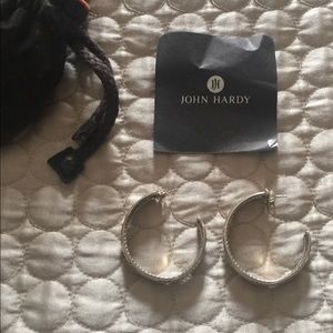 John Hardy Sterling Silver Hoops