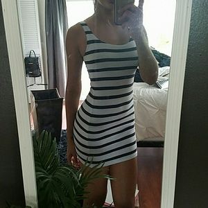 H&M striped bodycon dress