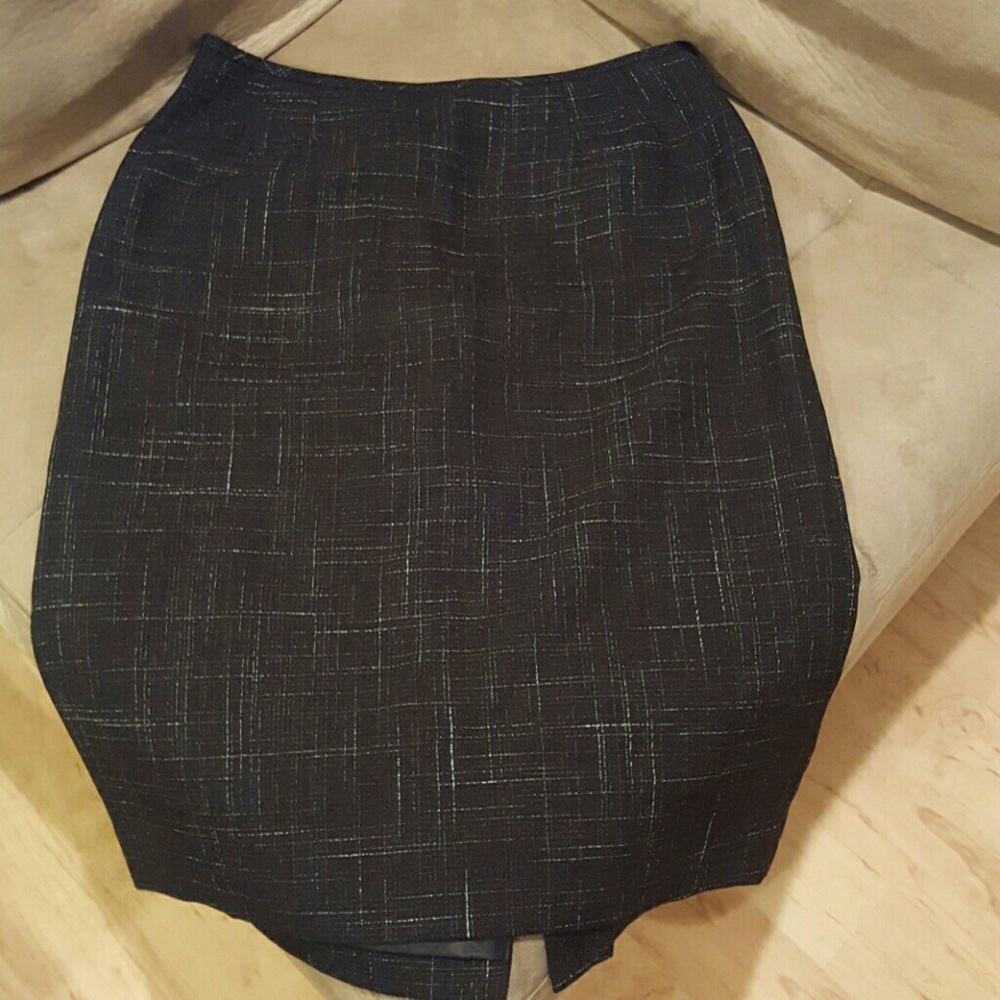 Black and White Pencil Skirt