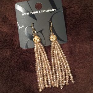 NEW YORK & COMPANY Beaded Tassel Drop Earring