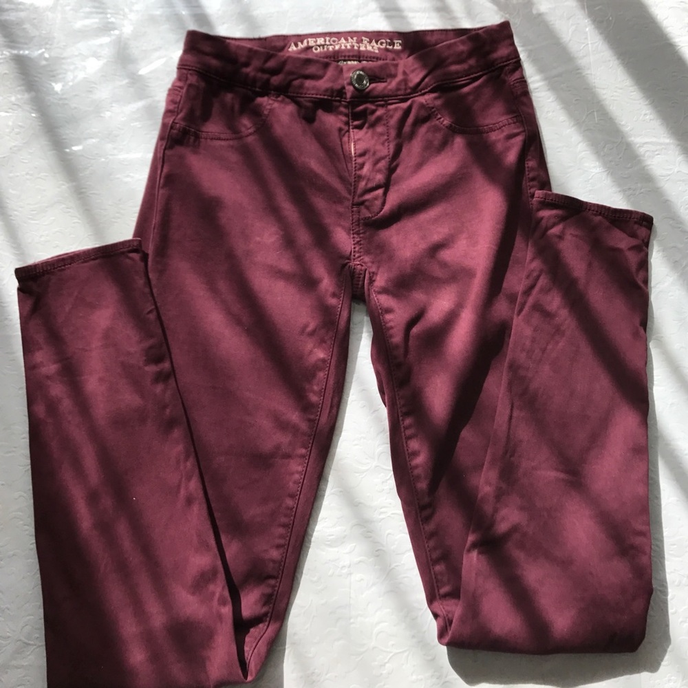 Burgundy Jeans