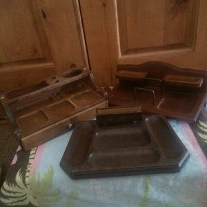 Wooden desk organizers