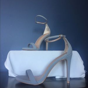 Grey heeled sandal