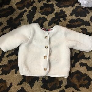Fuzzy baby girl sweater