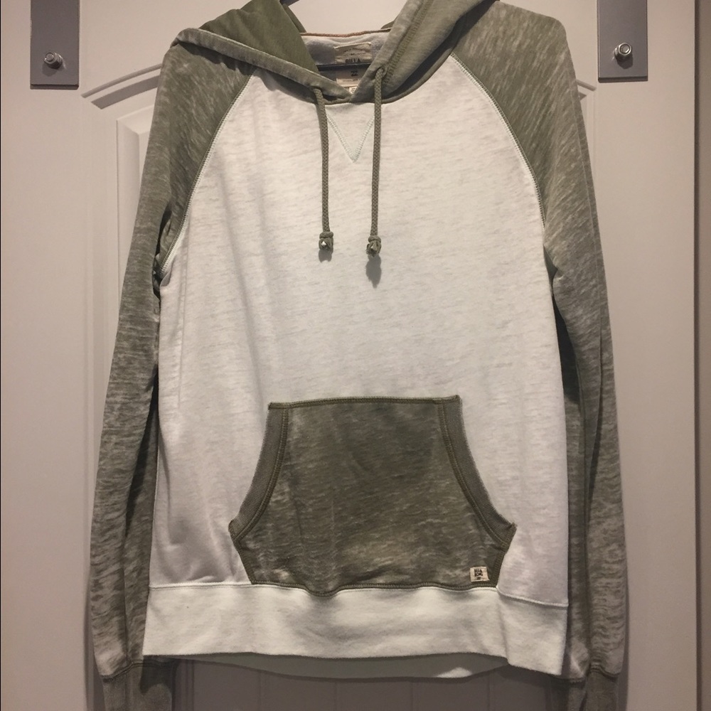Billabong burnout hoodie. Size M. Mint & olive.