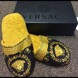 Versace Bath Slippers Size L, Gold