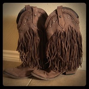 Liberty Black Vegas Fringe Boots