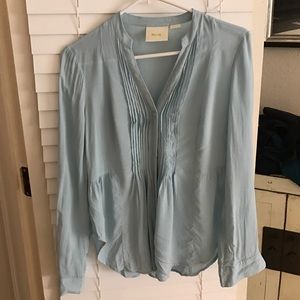Light blue anthropologist blouse