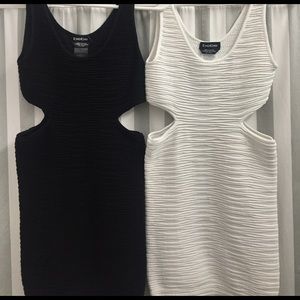 2 Bebe Bodycon Dresses w/ Side Cutouts