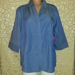 NWT JUST MY SIZE Womens 3/4 Sleeve Plus Size 2X