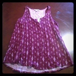 Hippie Rose burgundy tank top, size medium
