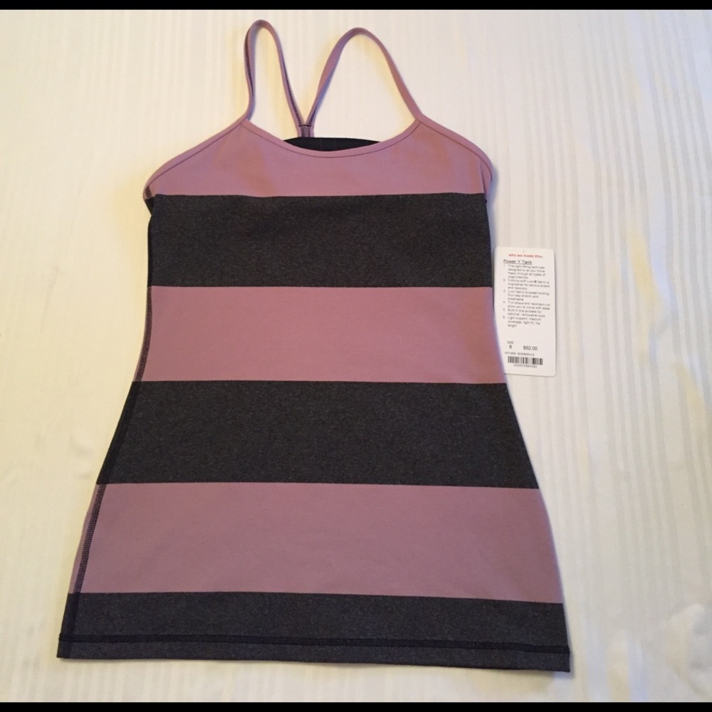Lululemon Power Y Tank, Luon fabric, like new, 8