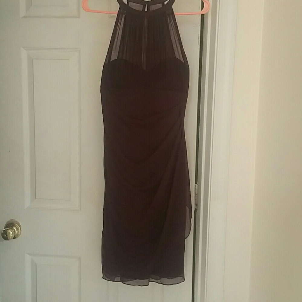 A purple bridesmaids dress from David's Bridal