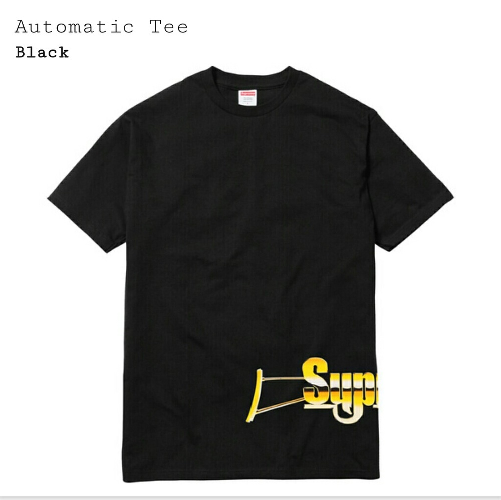 Supreme SS17 Automatic Tee Black T Shirt Large Spr