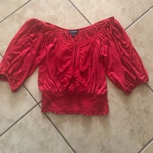 Bebe Crop Top Blouse
