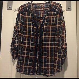 L Daniel Rainn brand lightweight plaid button up.