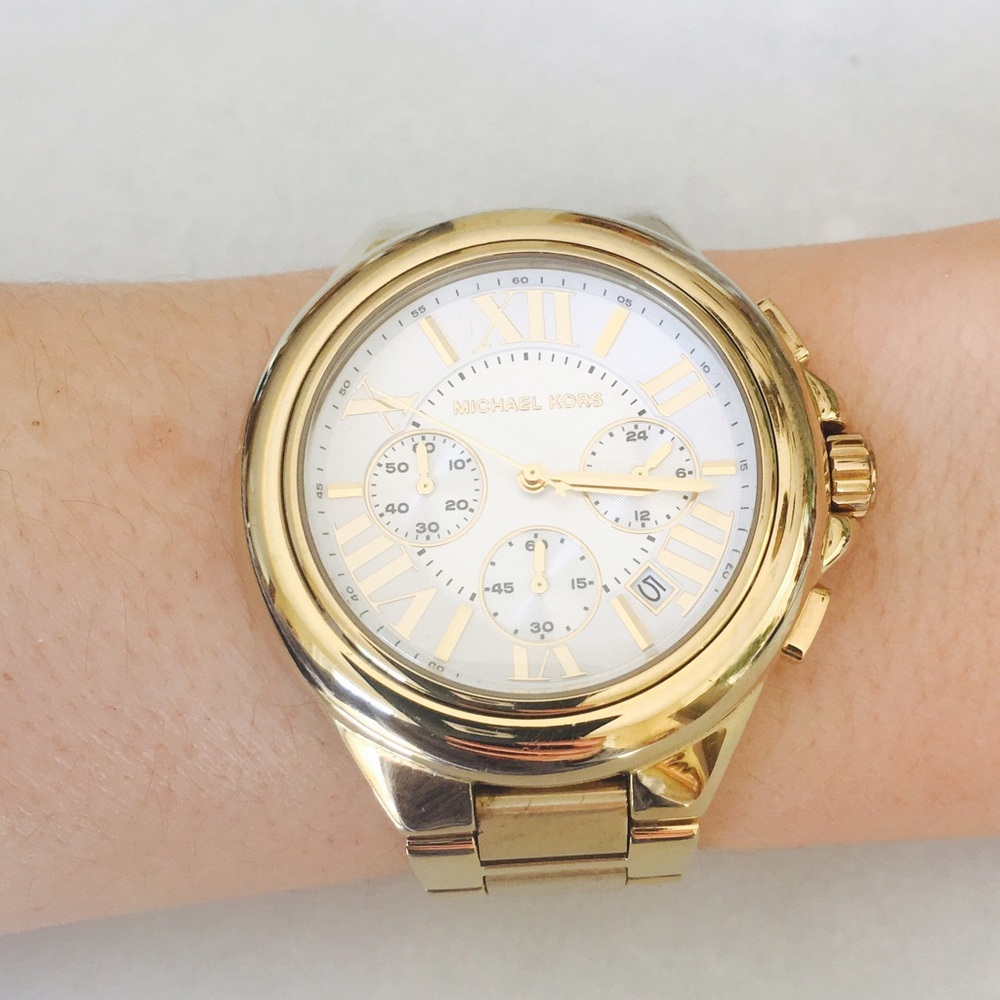 Michael Kors Camille gold tone watch