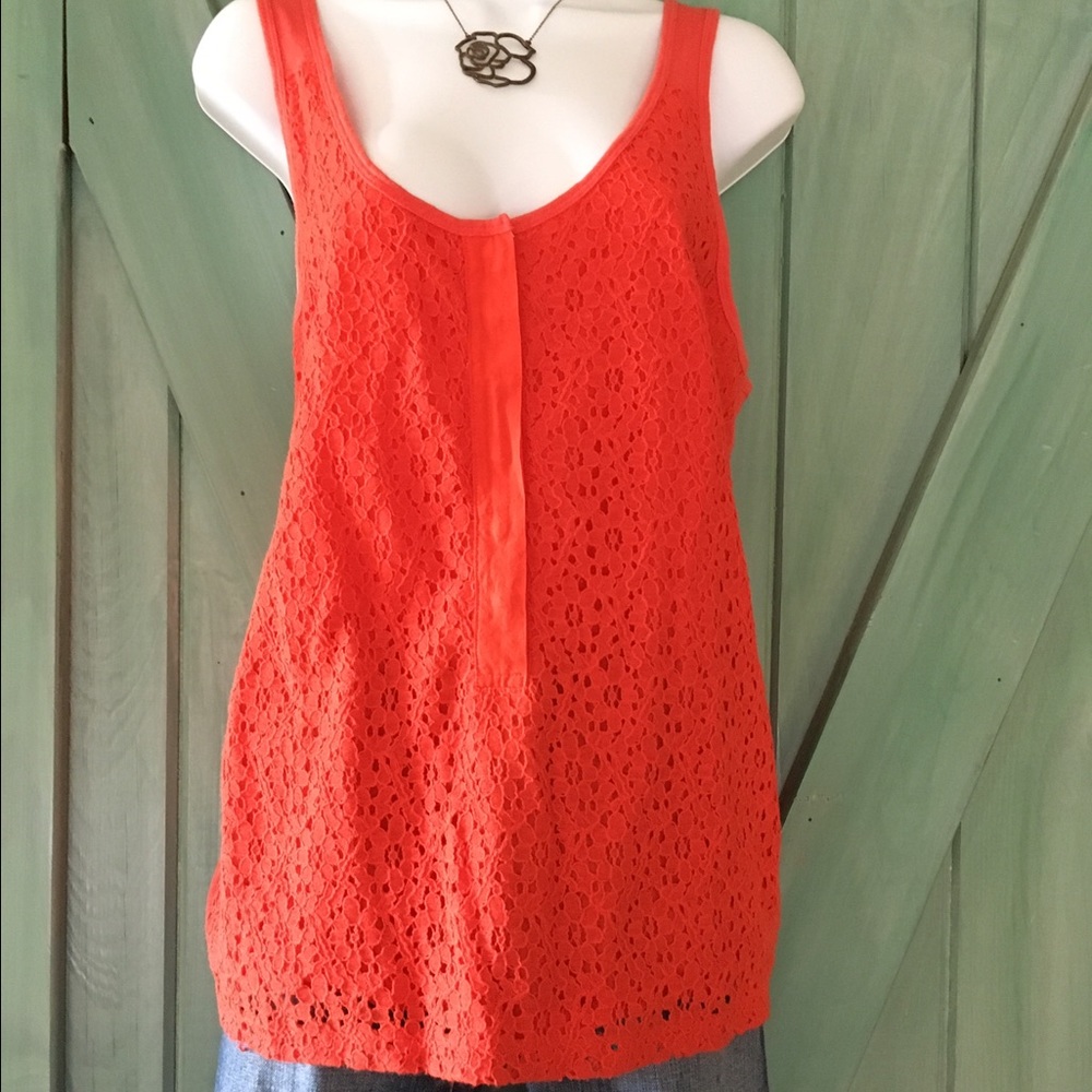 J.Crew Floral Lace Tank Top