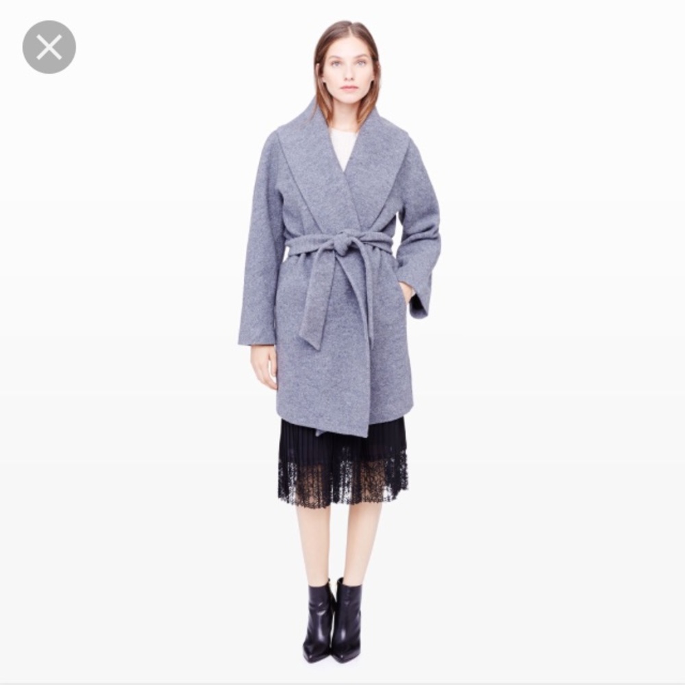 Club Monaco Gray Rylie Wrap Coat