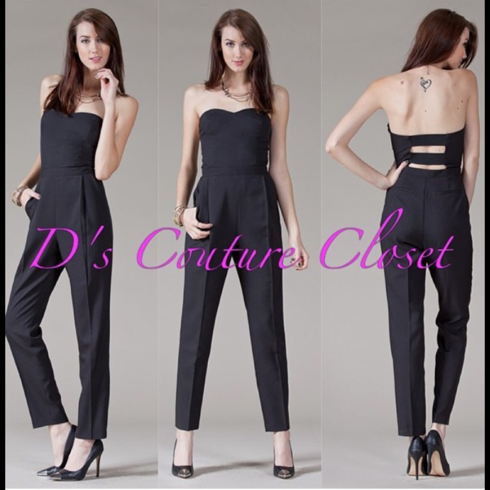 Black sweetheart jumpsuit