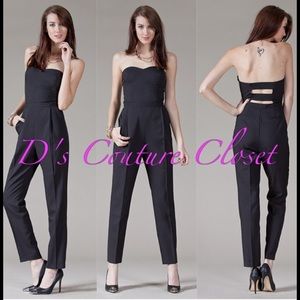 Black sweetheart jumpsuit