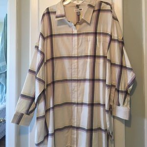 Brand new plaid button down shirt
