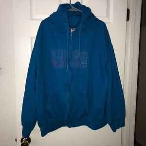 Women's 5x blue ocean shores wa zip up jacket