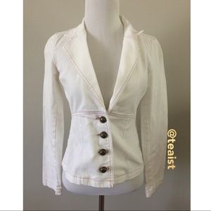 NWOT Tulle Single Breasted Cotton Blazer
