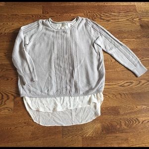 Lucky Brand Metallic Double-Layer Sweater