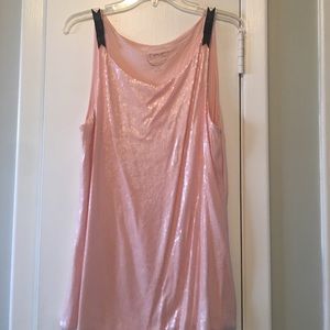 Inc fun pink sequin top.