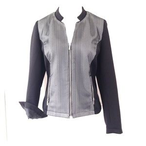 Lane Bryant Perforated Black & White Moto Size 14