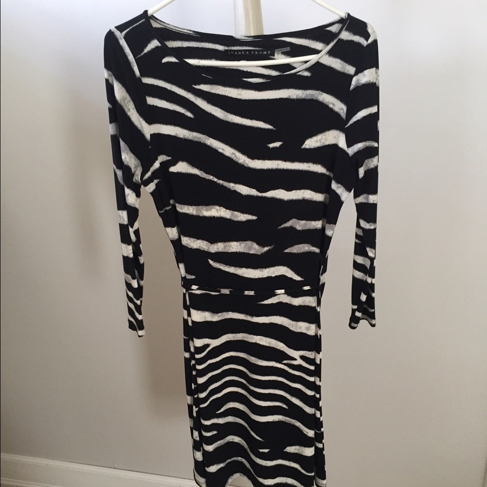 Ivanka trump black and white dress