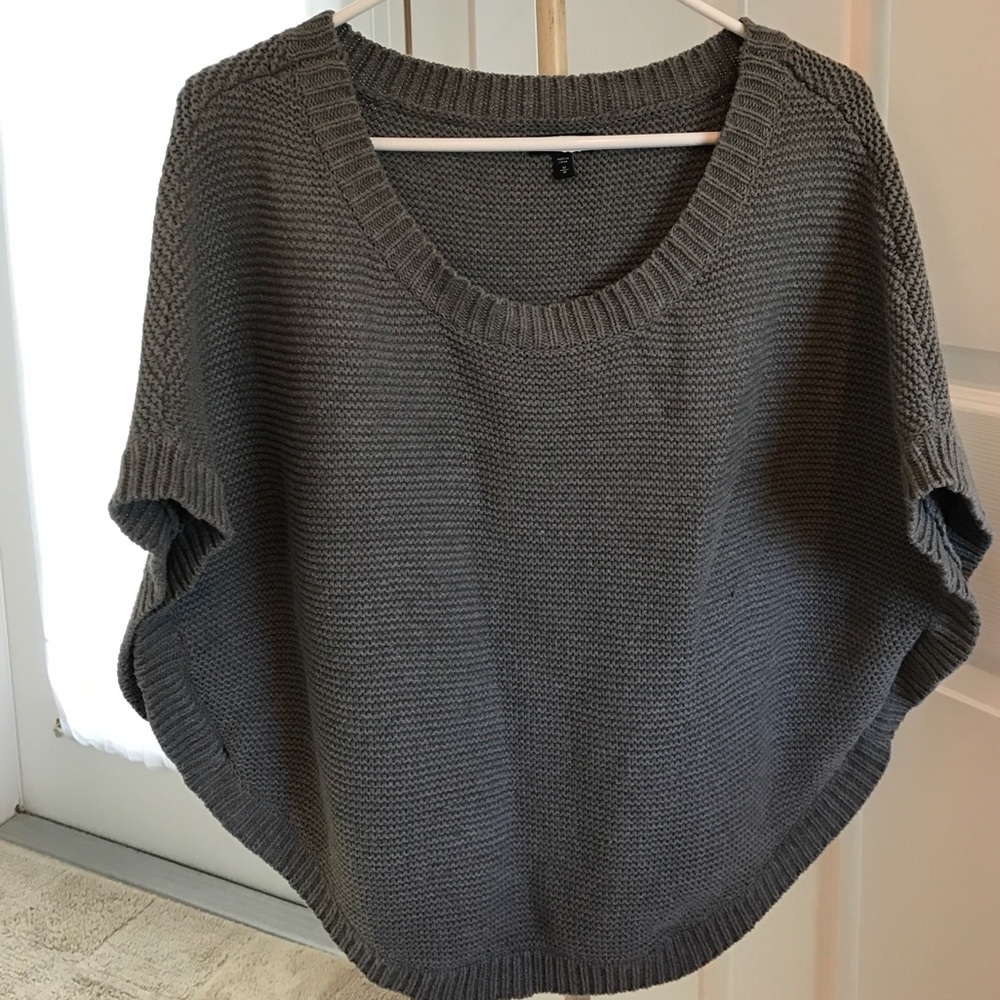 Express gray sweater poncho style