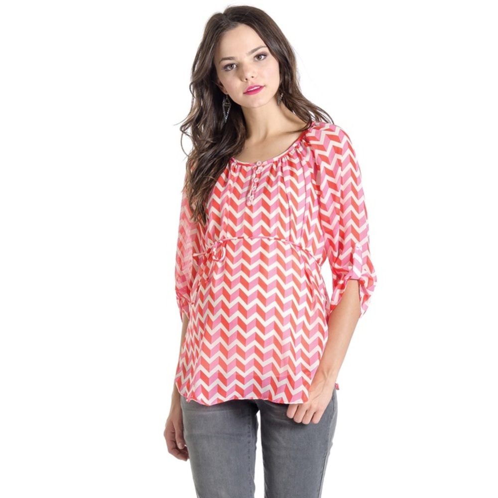 Lilac Emmy Coral Maternity Top