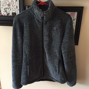 Heather Grey Fleece North Face Zip-up