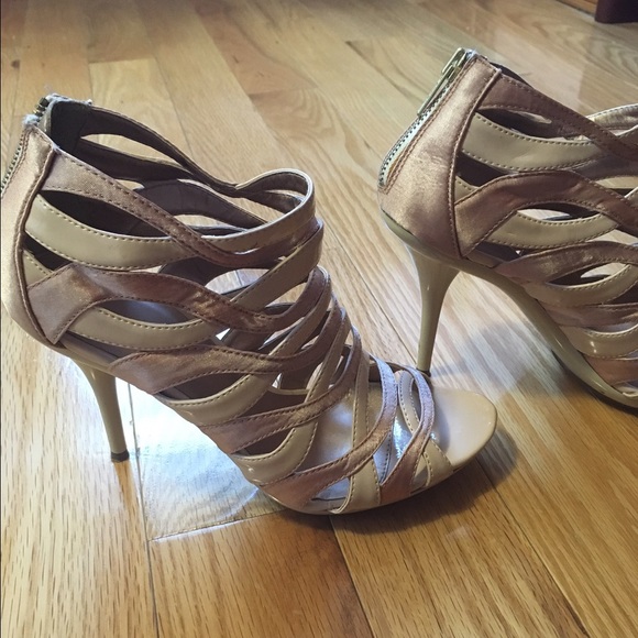 ‼️‼️‼️SOLD‼️‼️Strappy beige heels from ASOS - Picture 1 of 4