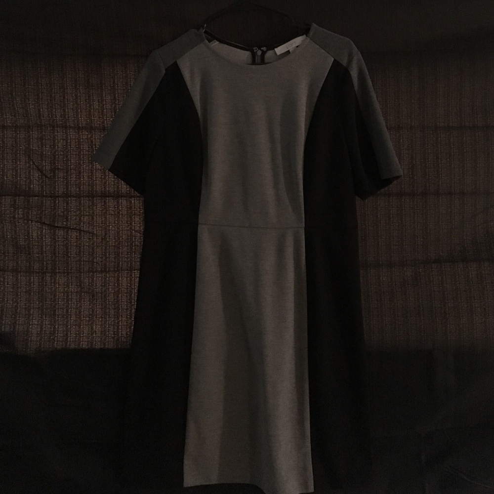 grey and black Loft dress