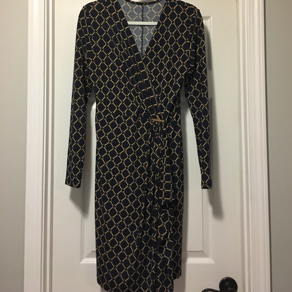 Michael Kors Navy & Gold Dress