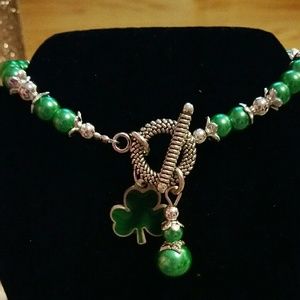 St Patrick's day shamrock bracelet
