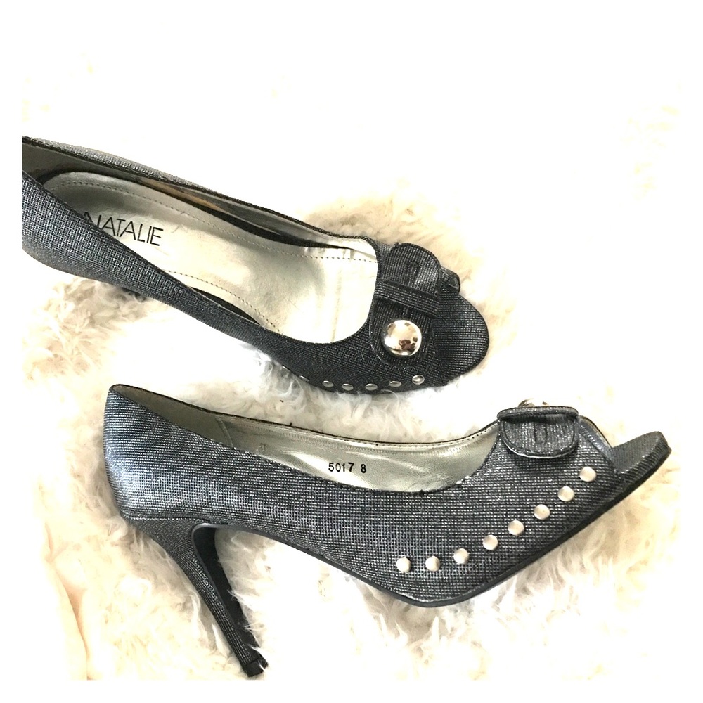 Beautiful, toe revealing high heel shoes