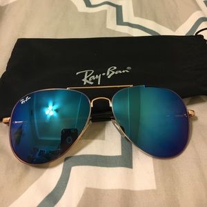 Blue Aviator Ray Bans