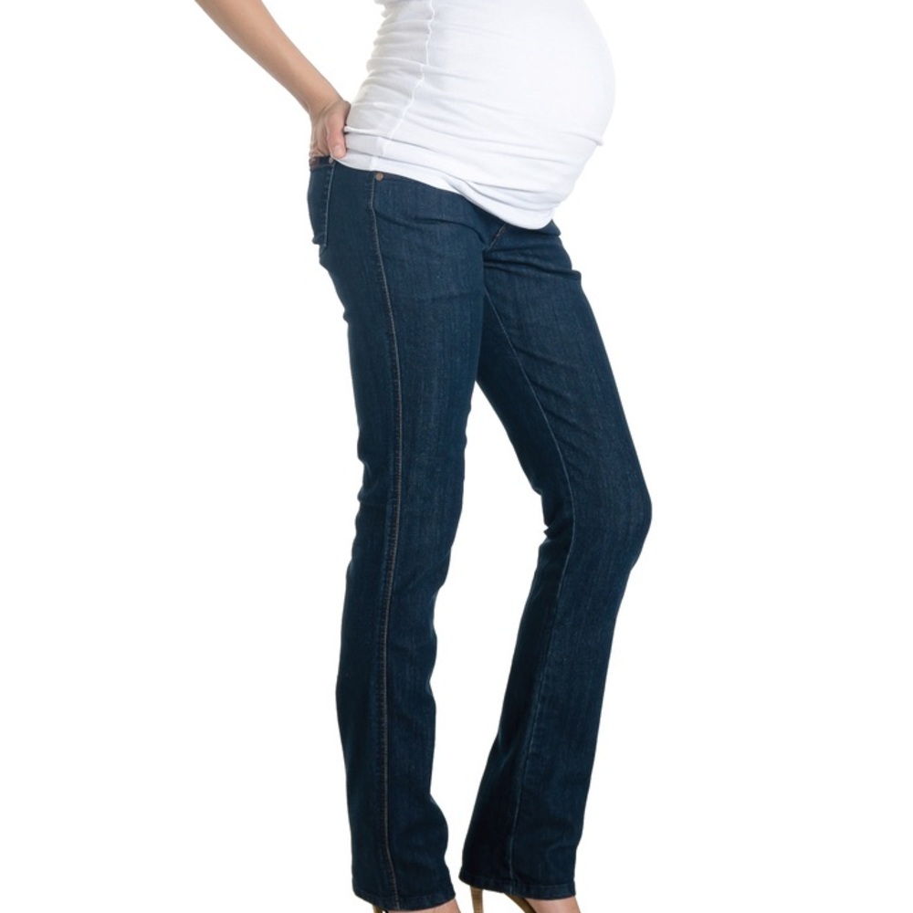 Lilac Straight Leg Maternity Jeans