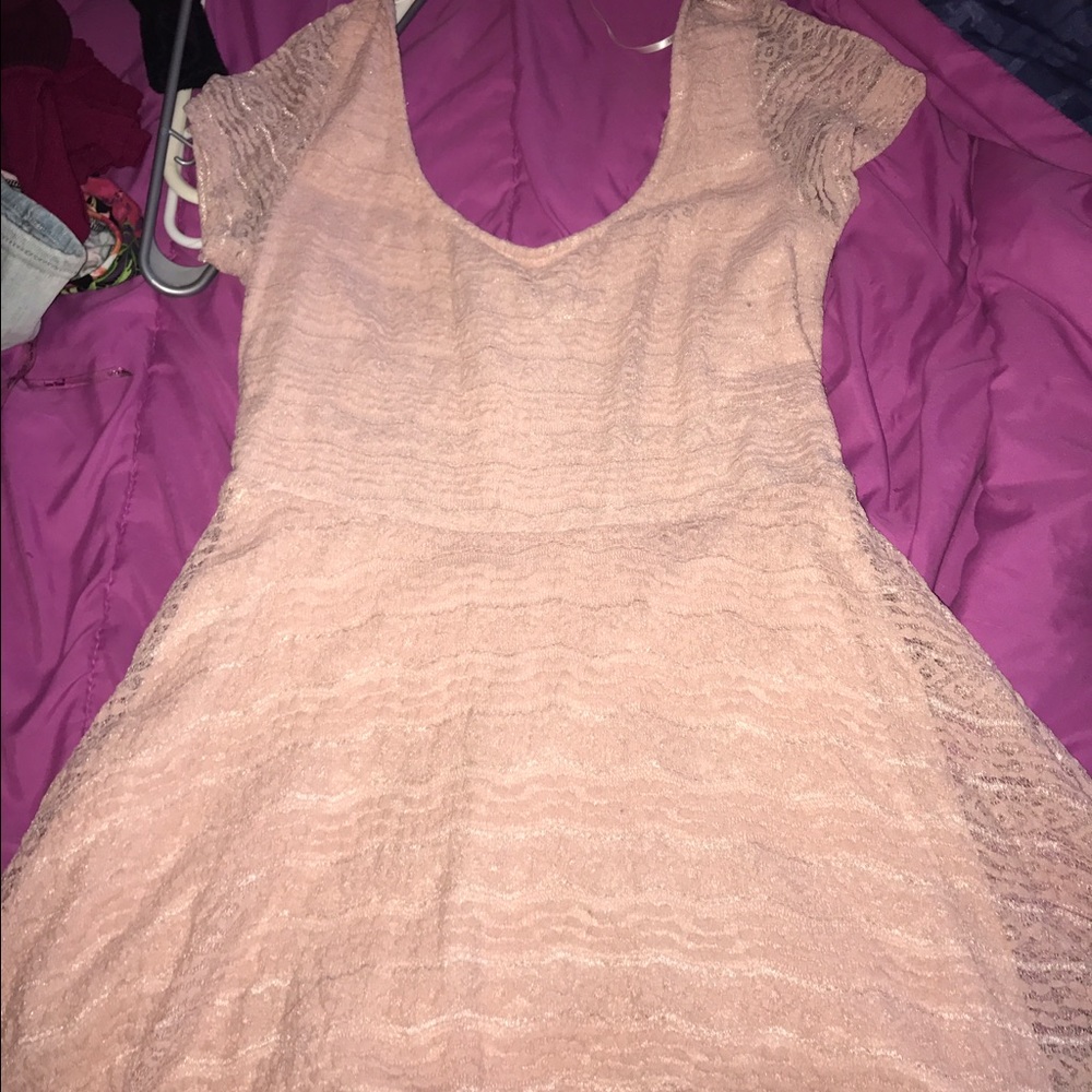 Pink lace dress