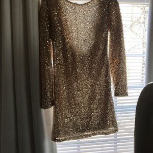 Gold Sequin night on the town dress!