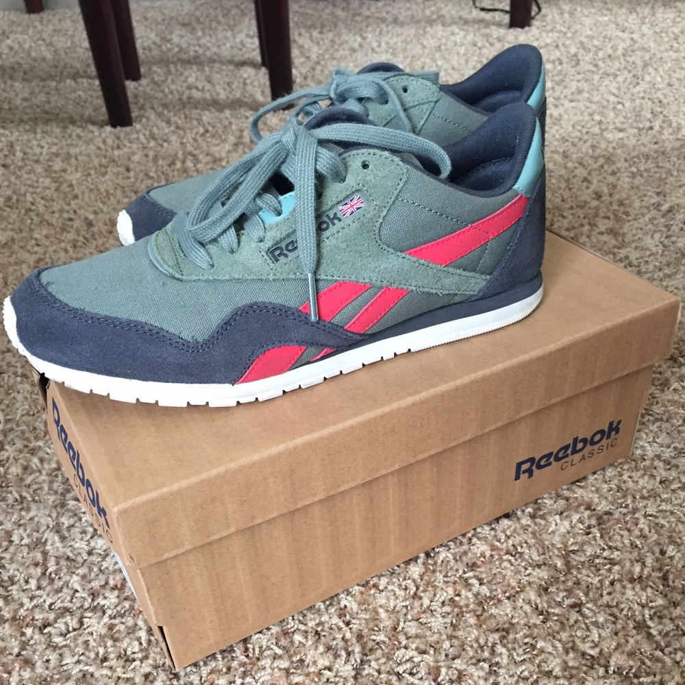 Red and green reebok